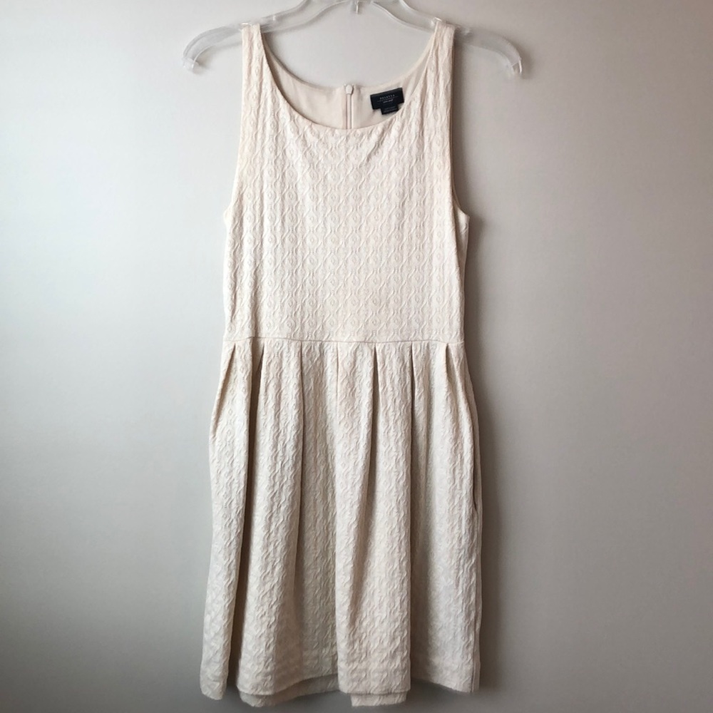 Anthropologie Deletta cream dress size XS